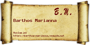 Barthos Marianna névjegykártya