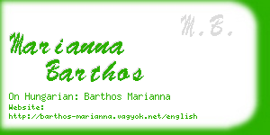 marianna barthos business card